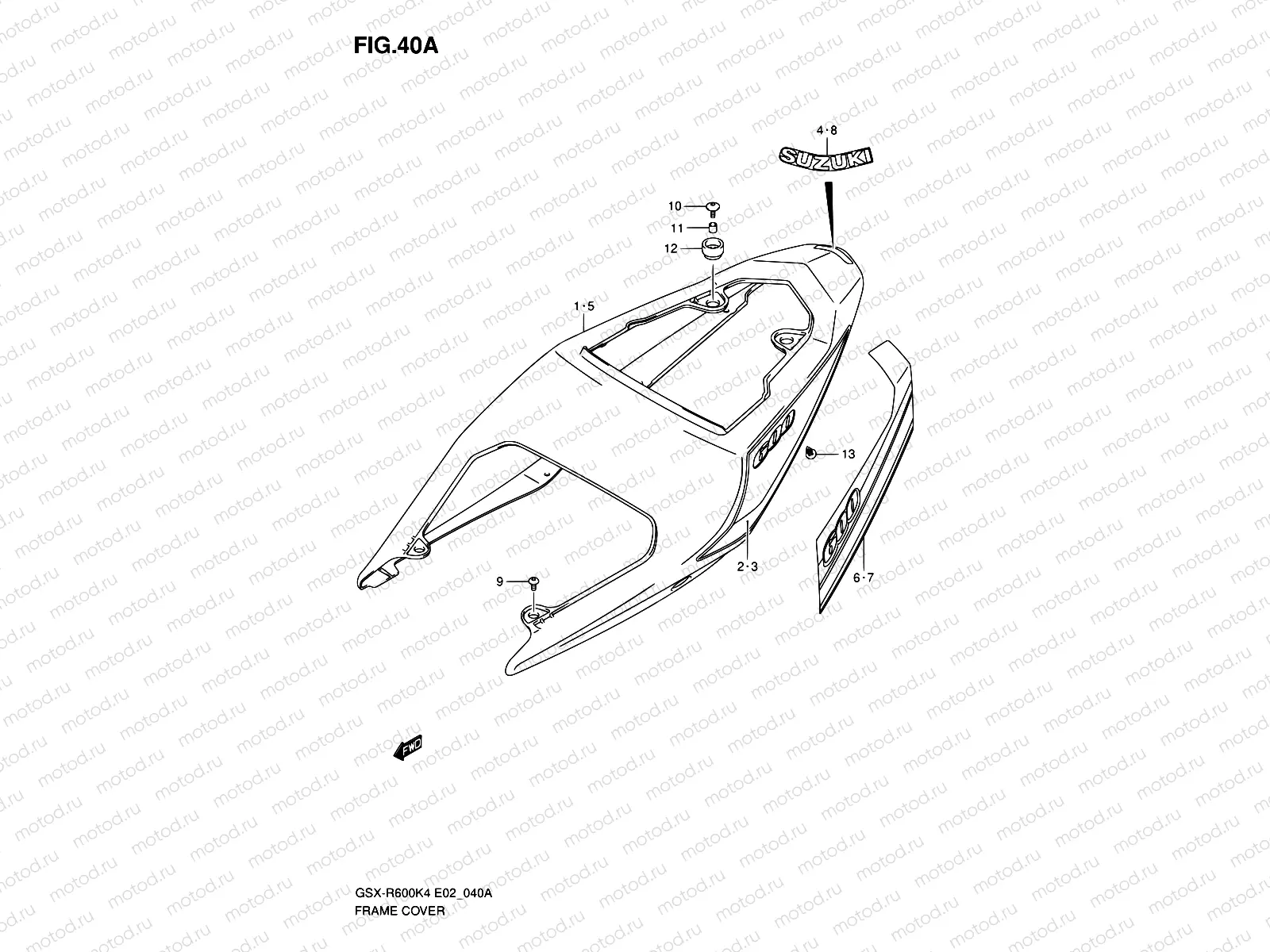 40A - FRAME COVER (MODEL K5)