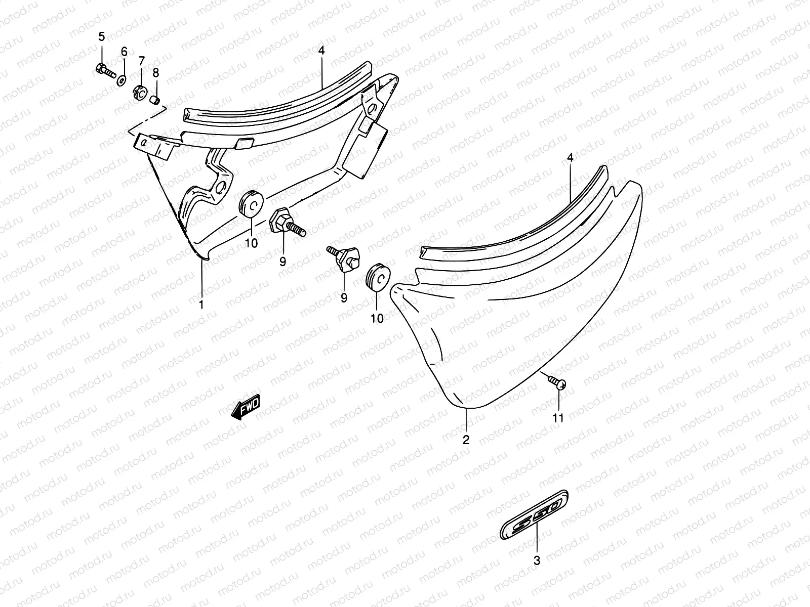 40A - FRAME COVER (MODEL K5)