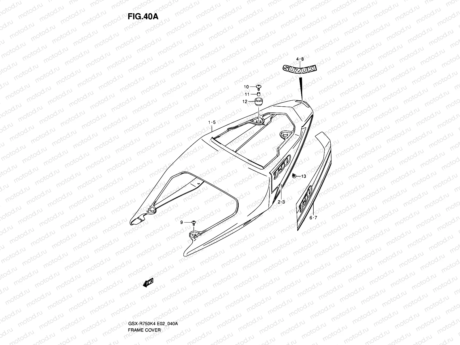 40A - FRAME COVER (MODEL K5)