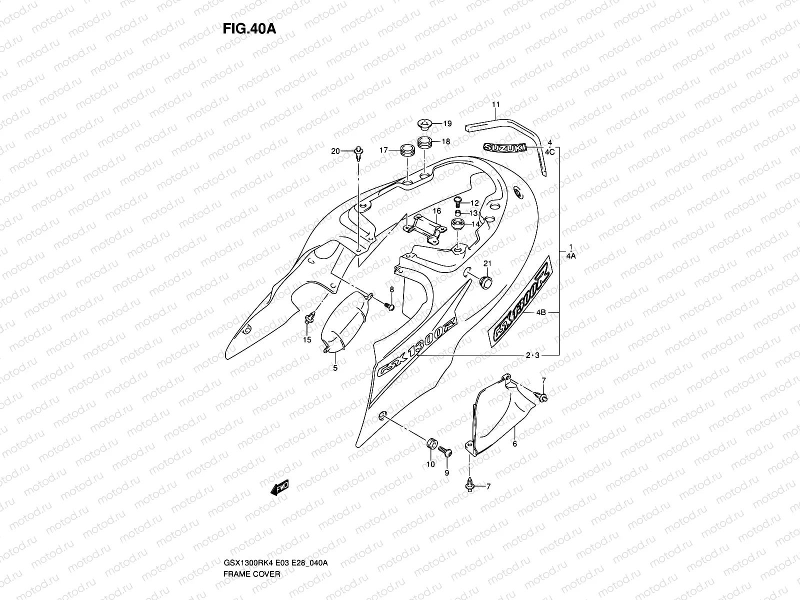 40A - FRAME COVER (MODEL K5)