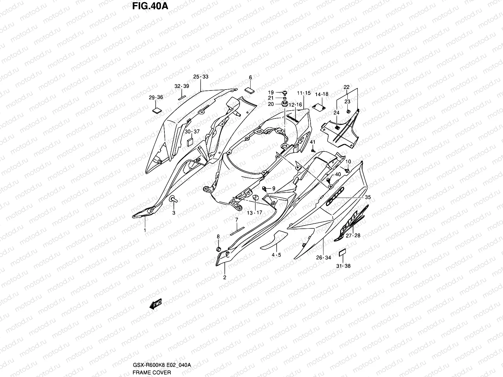 40A - FRAME COVER (MODEL K9)