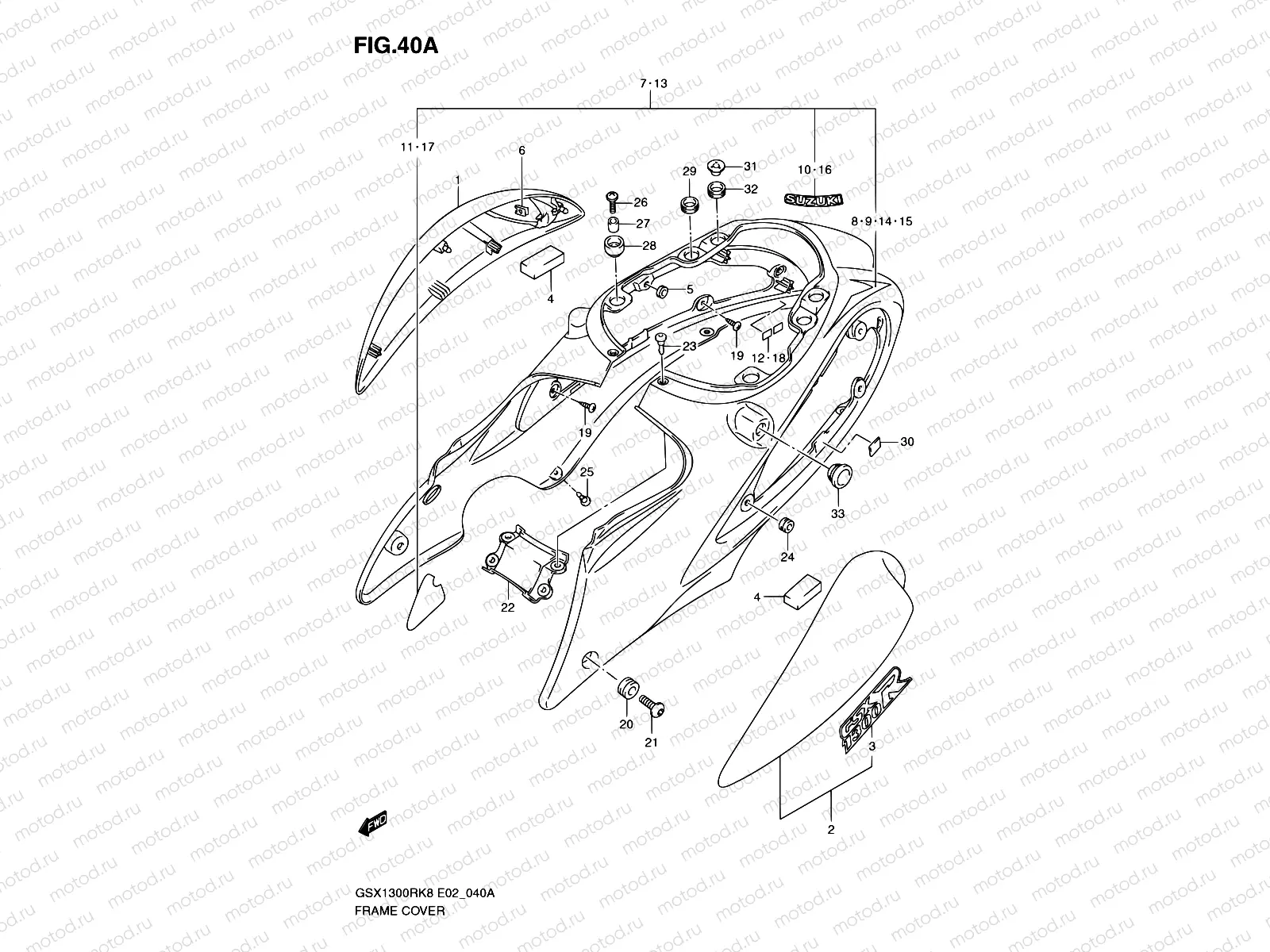 40A - FRAME COVER (MODEL K9)