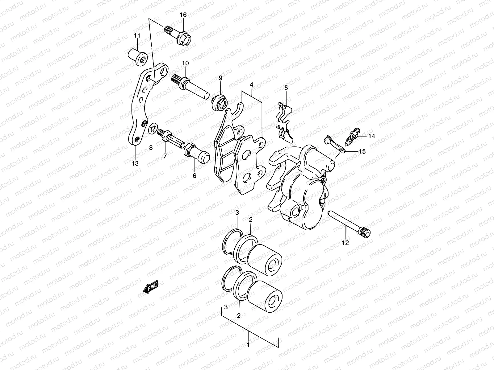 40A - FRONT CALIPER (MODEL N/P/R/S/T)