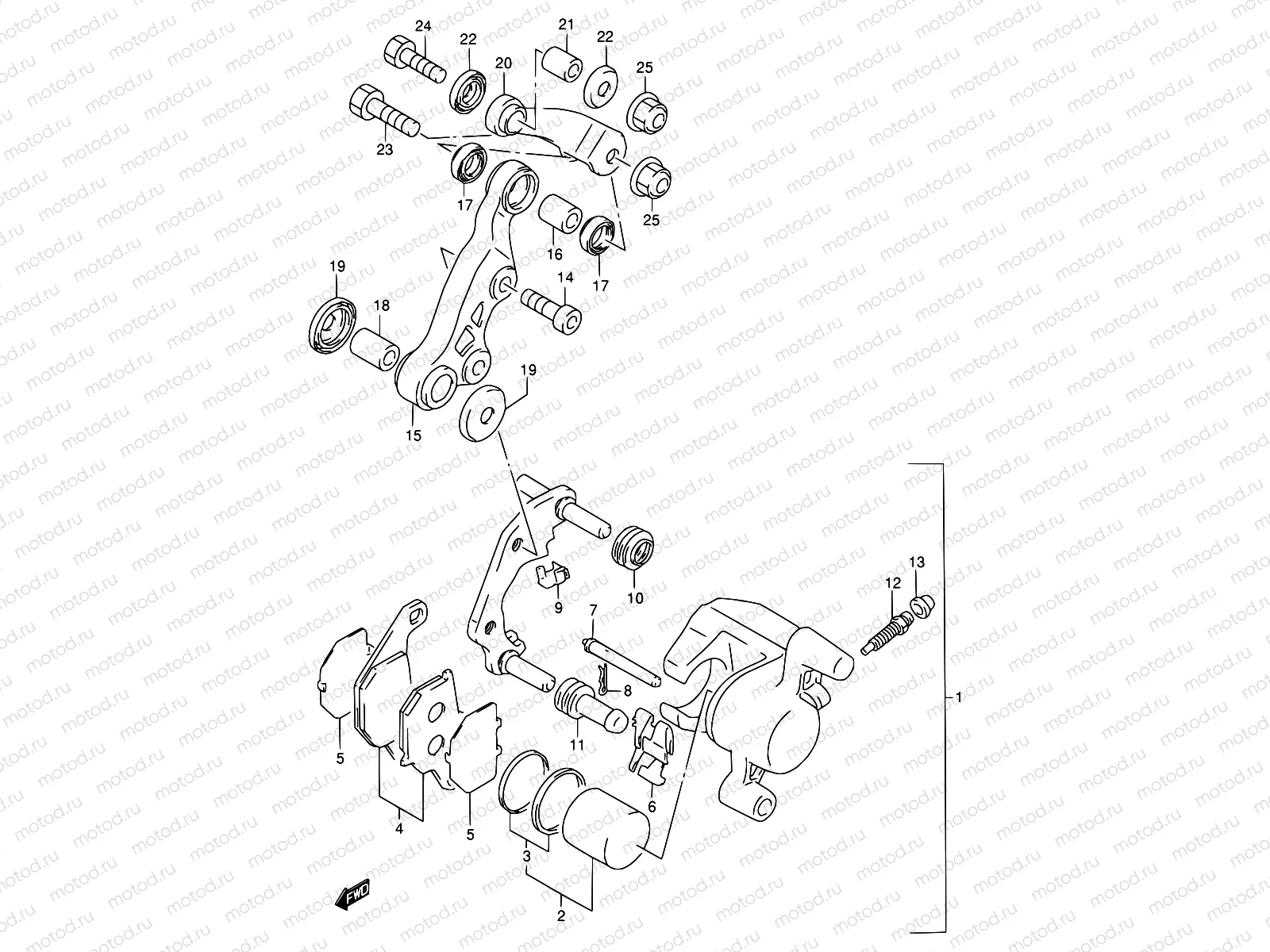 40A - FRONT CALIPER (MODEL T/V/X/Y)