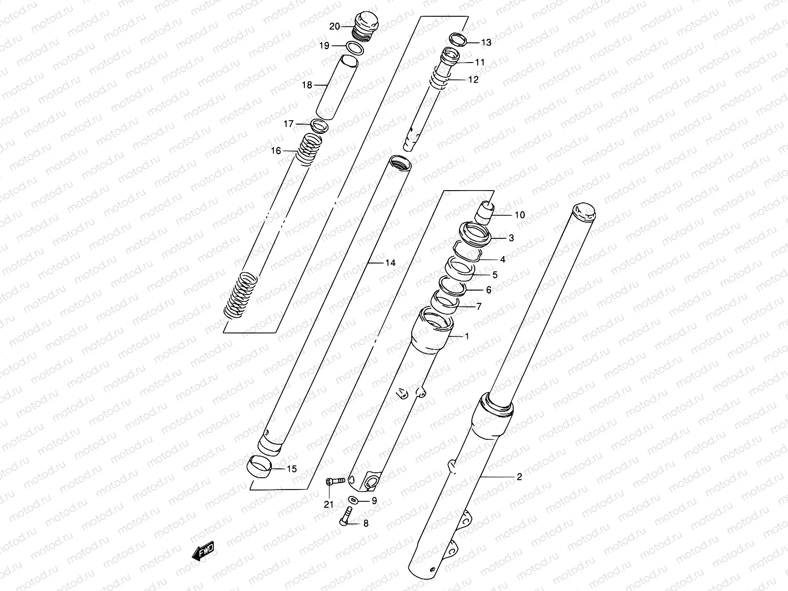 40A - FRONT DAMPER (MODEL X/Y/K1 P37)