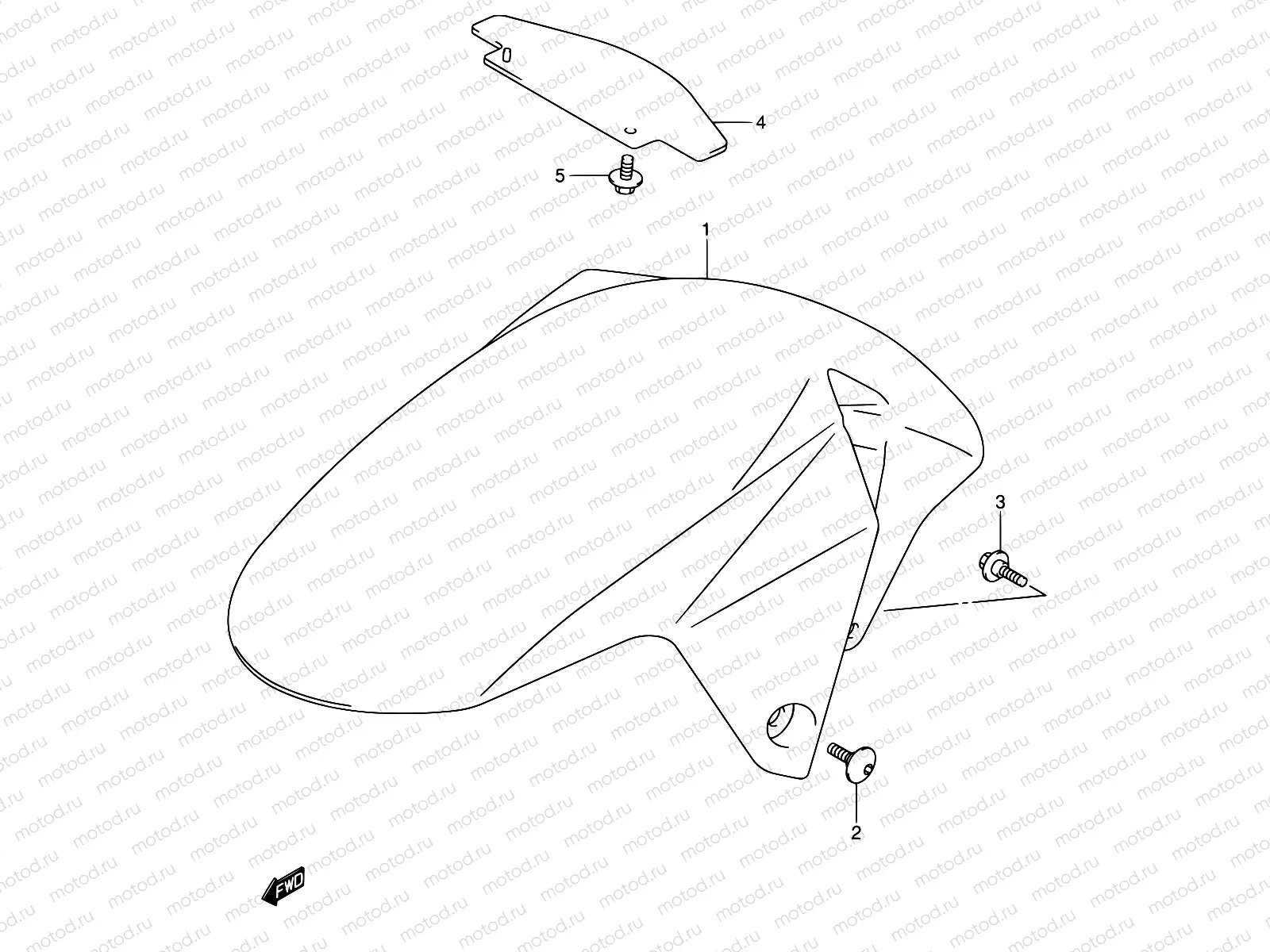 40A - FRONT FENDER (MODEL K4/K5)