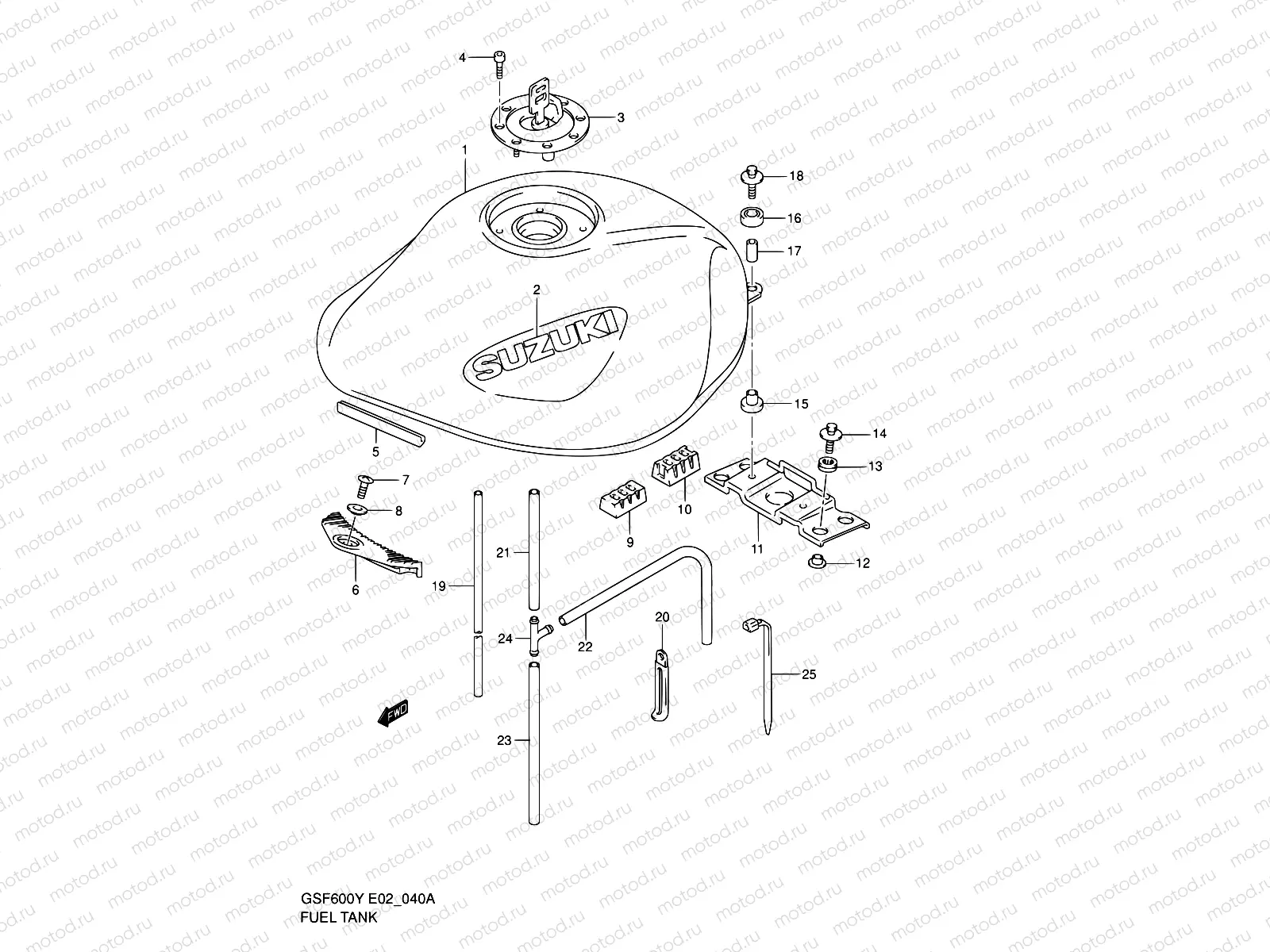40A - FUEL TANK (MODEL K2)