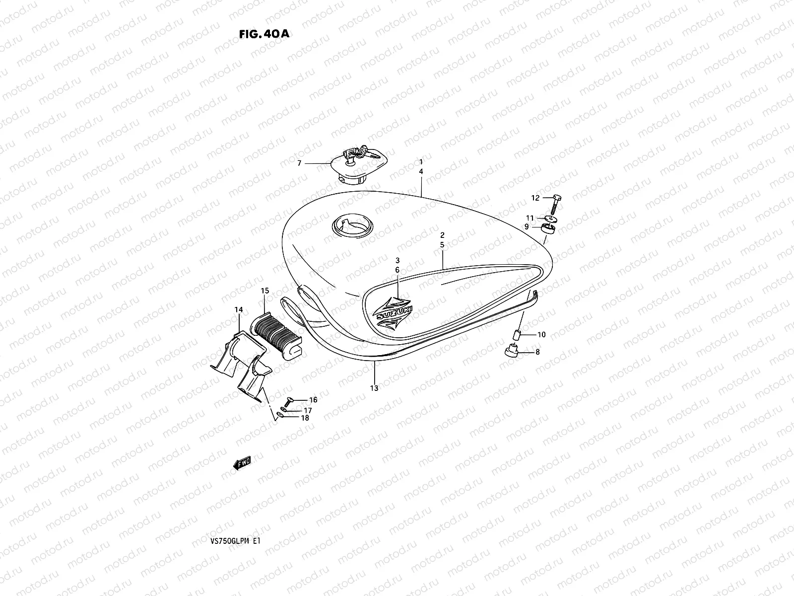 40A - FUEL TANK (MODEL L/M)