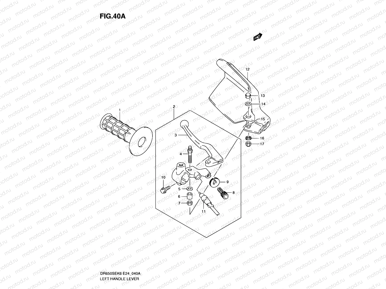 40A - LEFT HANDLE LEVER (MODEL L0)