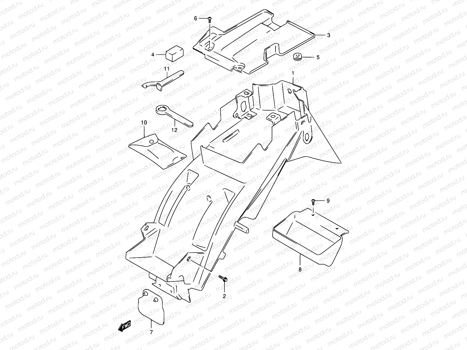40A - REAR FENDER (GSF1200SAV)