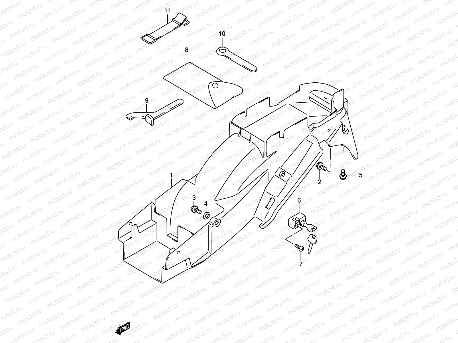 40A - REAR FENDER (MODEL K3)