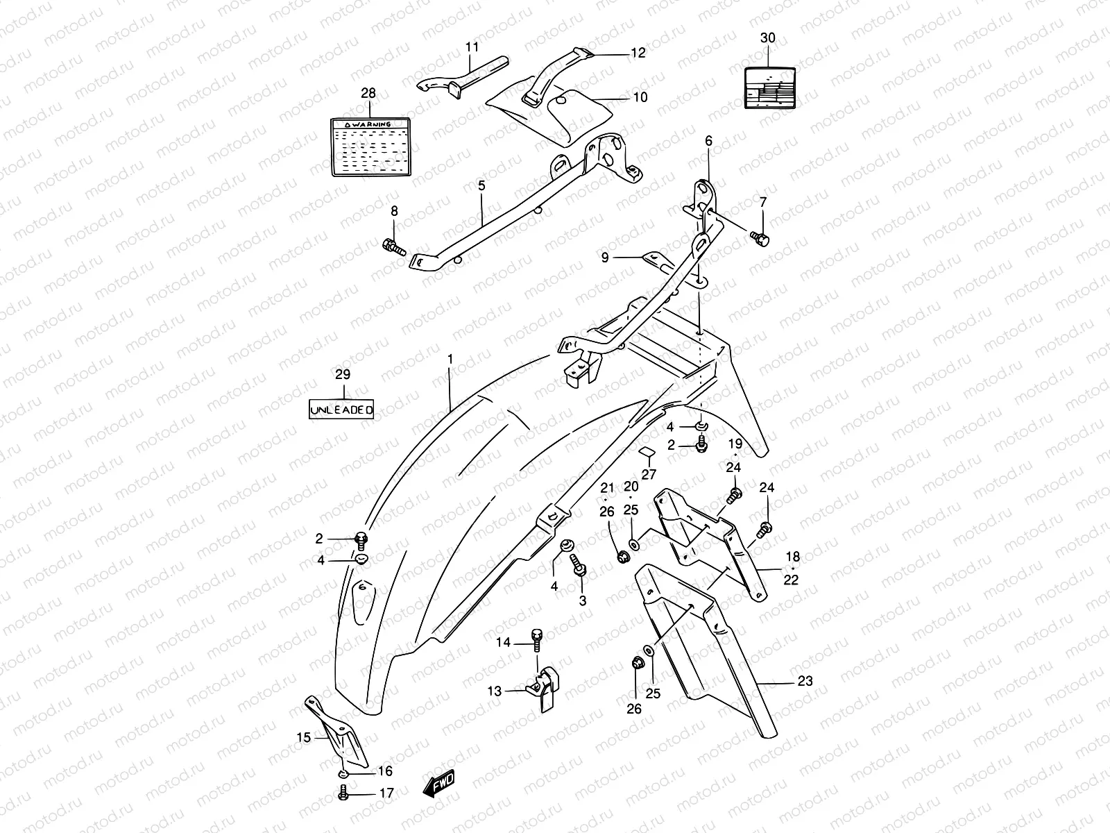 40A - REAR FENDER (MODEL Y)