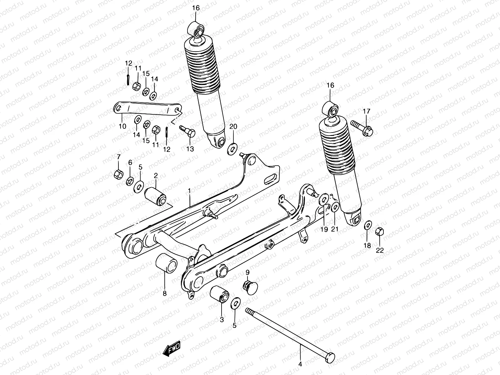40A - REAR SWINGING ARM (MODEL T)