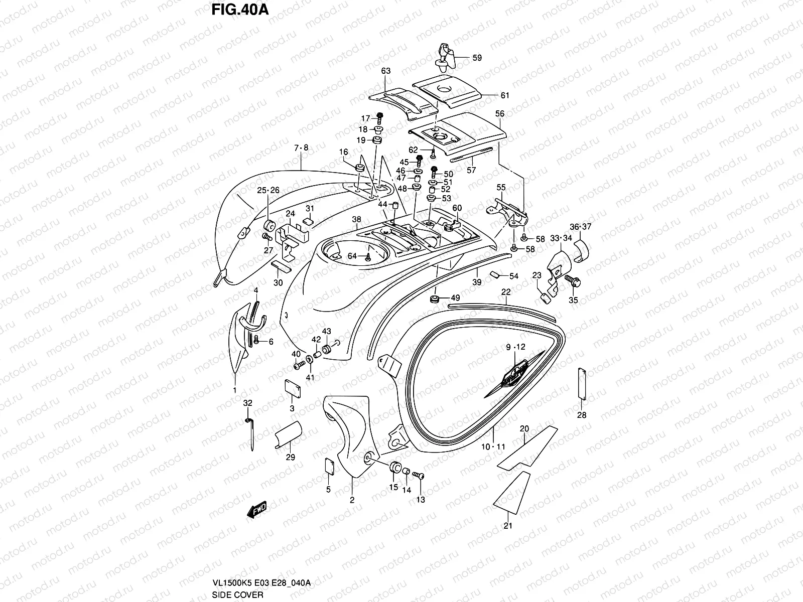 40A - SIDE COVER (MODEL K6/K7)
