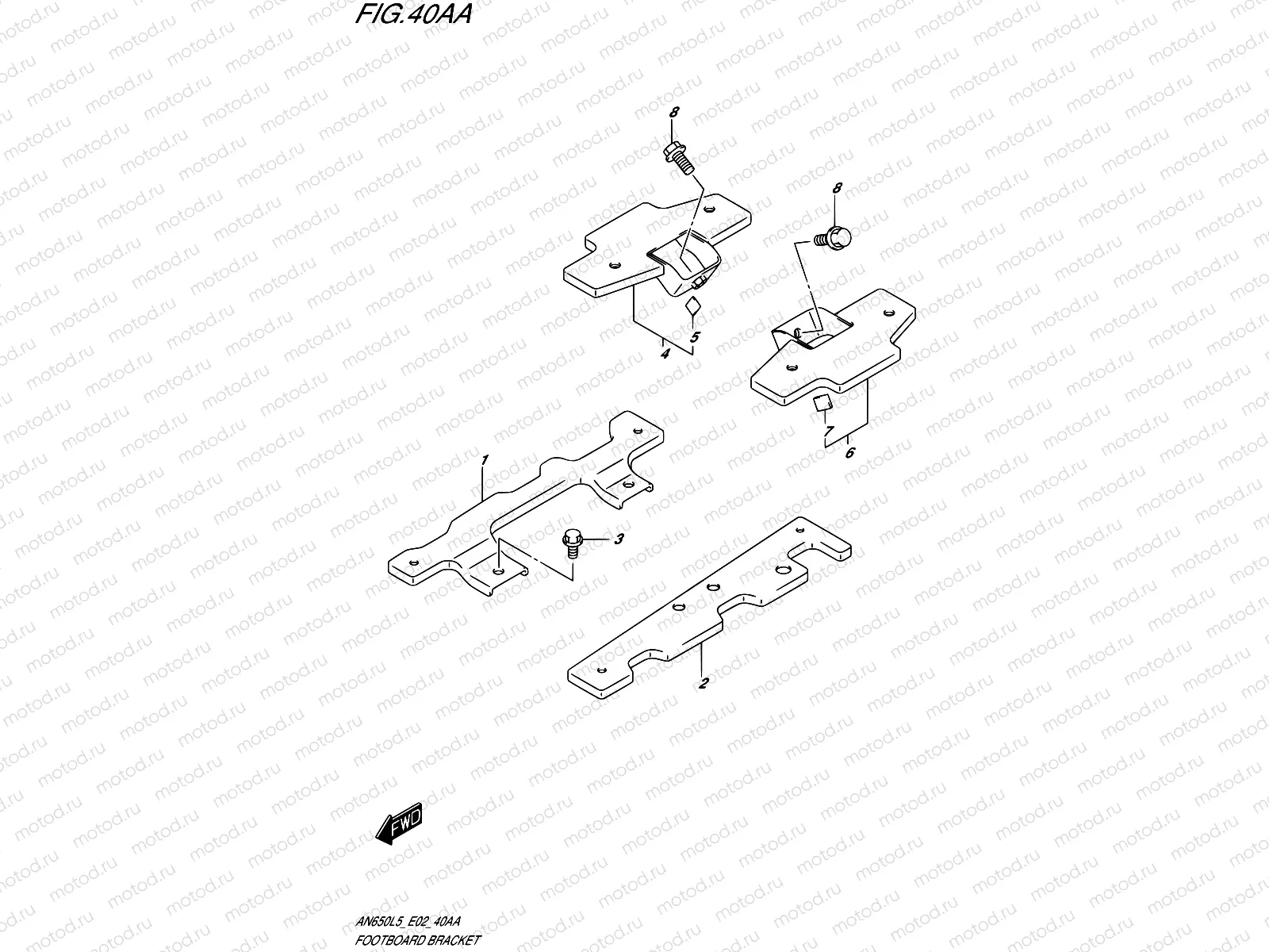 40AA - FOOTBOARD BRACKET