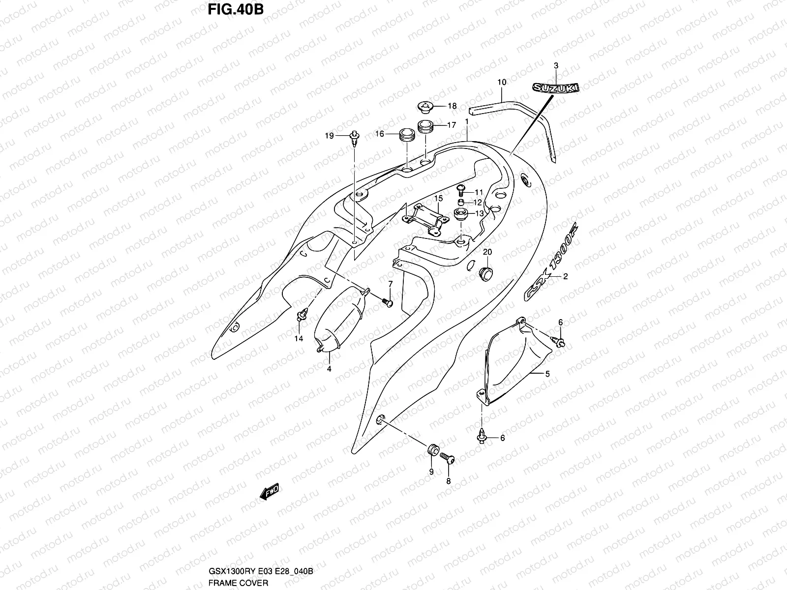 40B - FRAME COVER (MODEL K1)