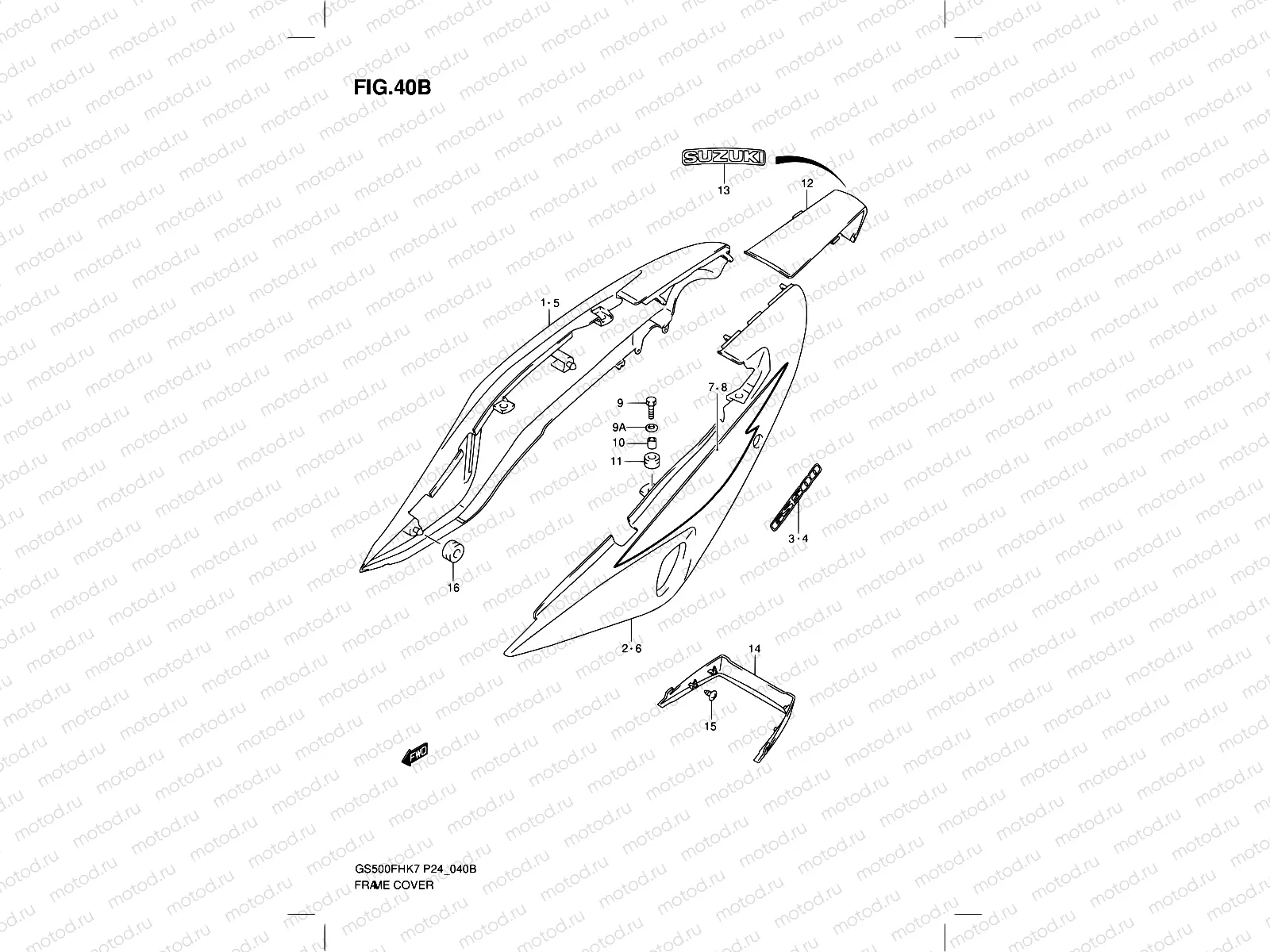 40B - FRAME COVER (MODEL K9)