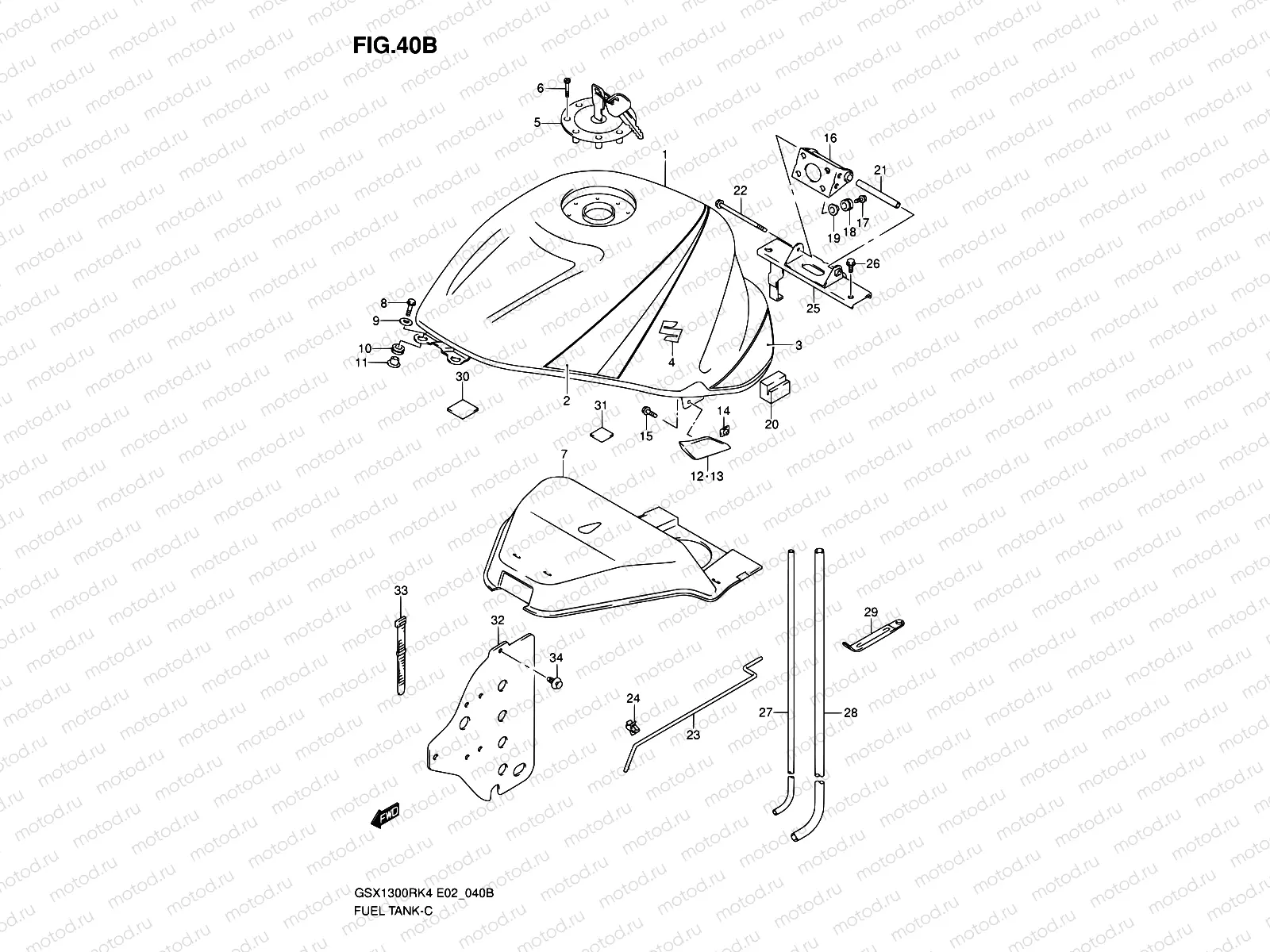 40B - FUEL TANK (MODEL K6)