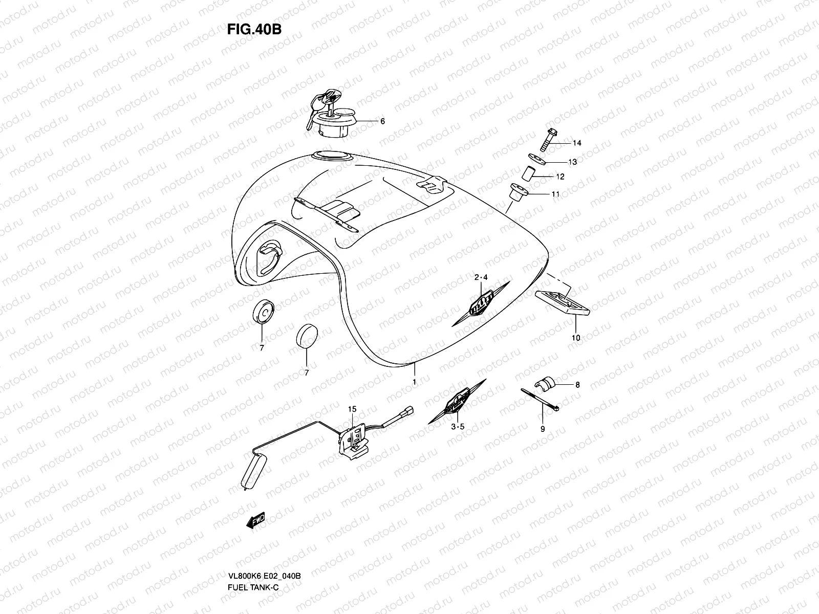 40B - FUEL TANK (MODEL K8)