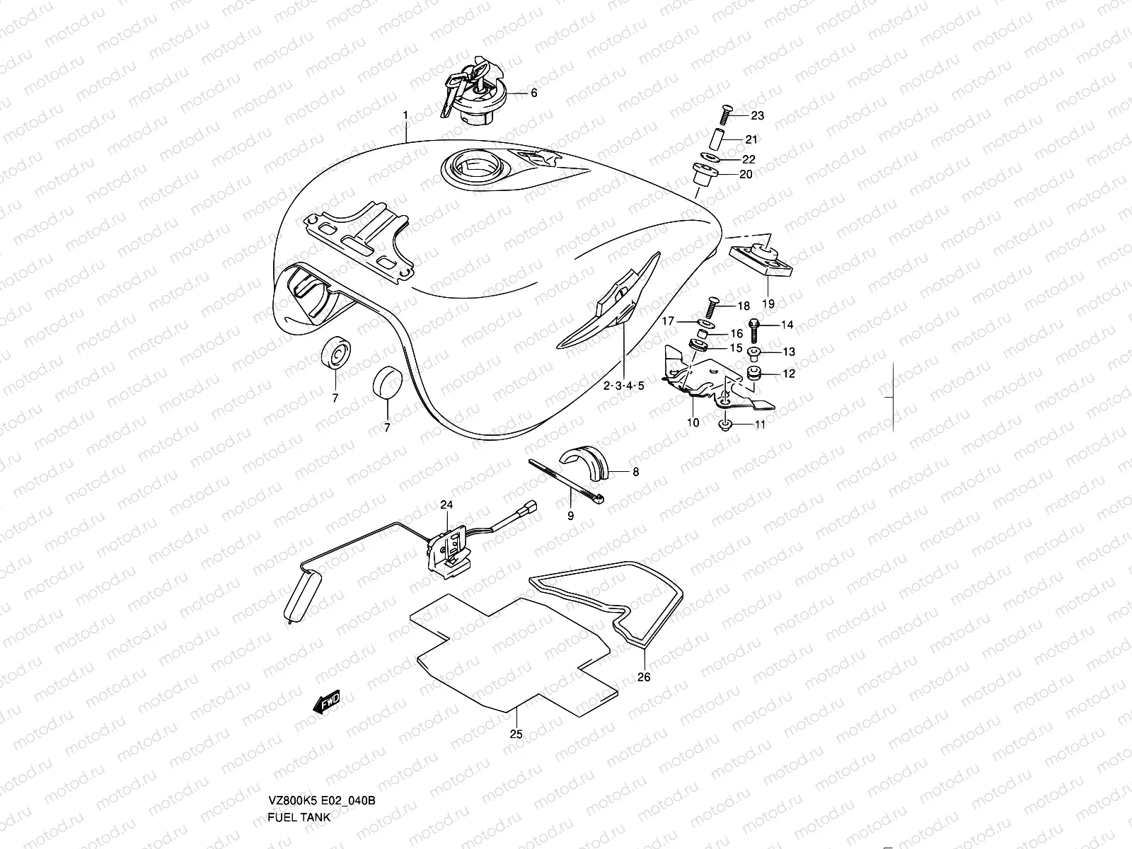 40B - FUEL TANK (MODEL K9)