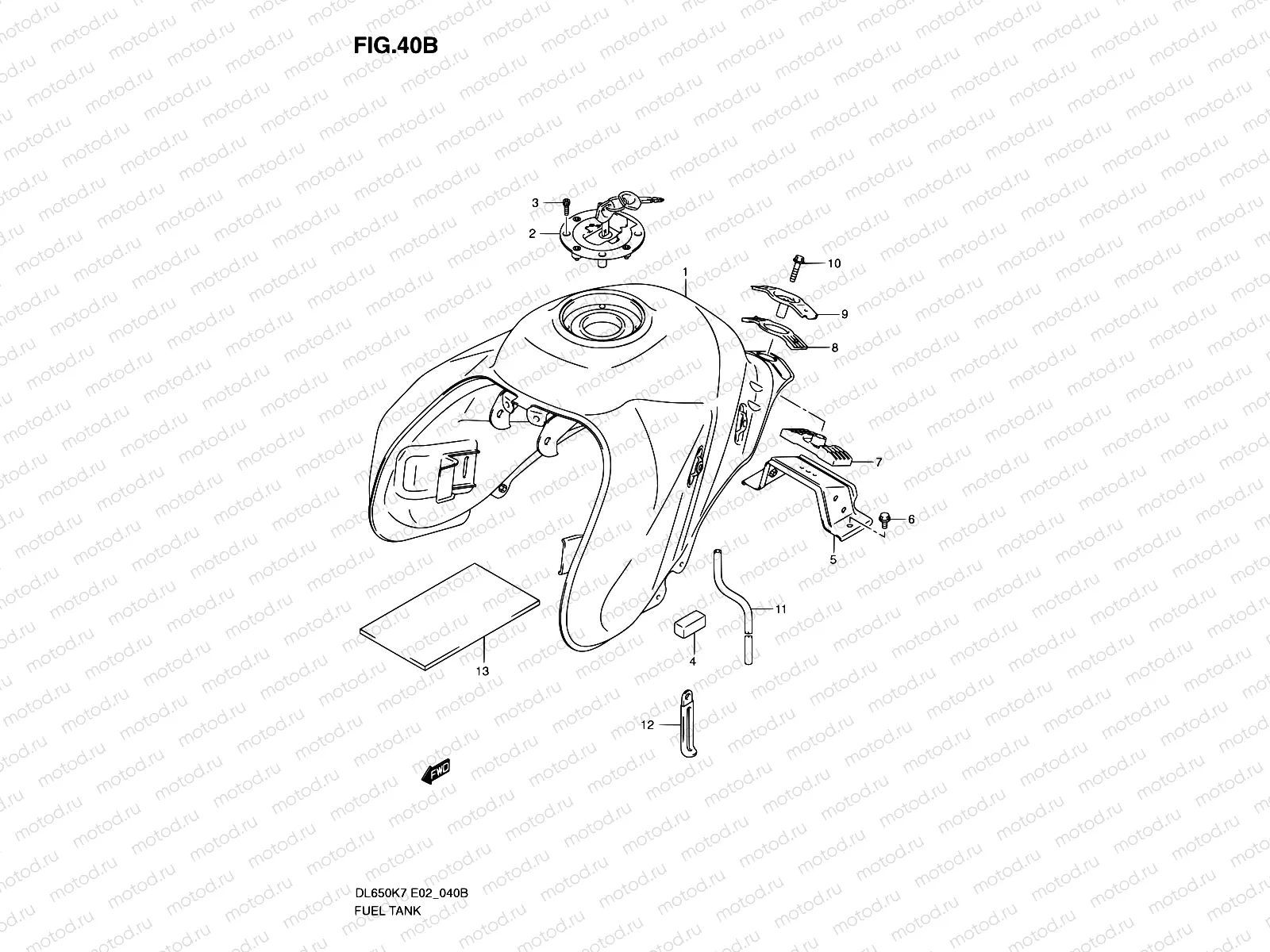40B - FUEL TANK (MODEL K9/L0)