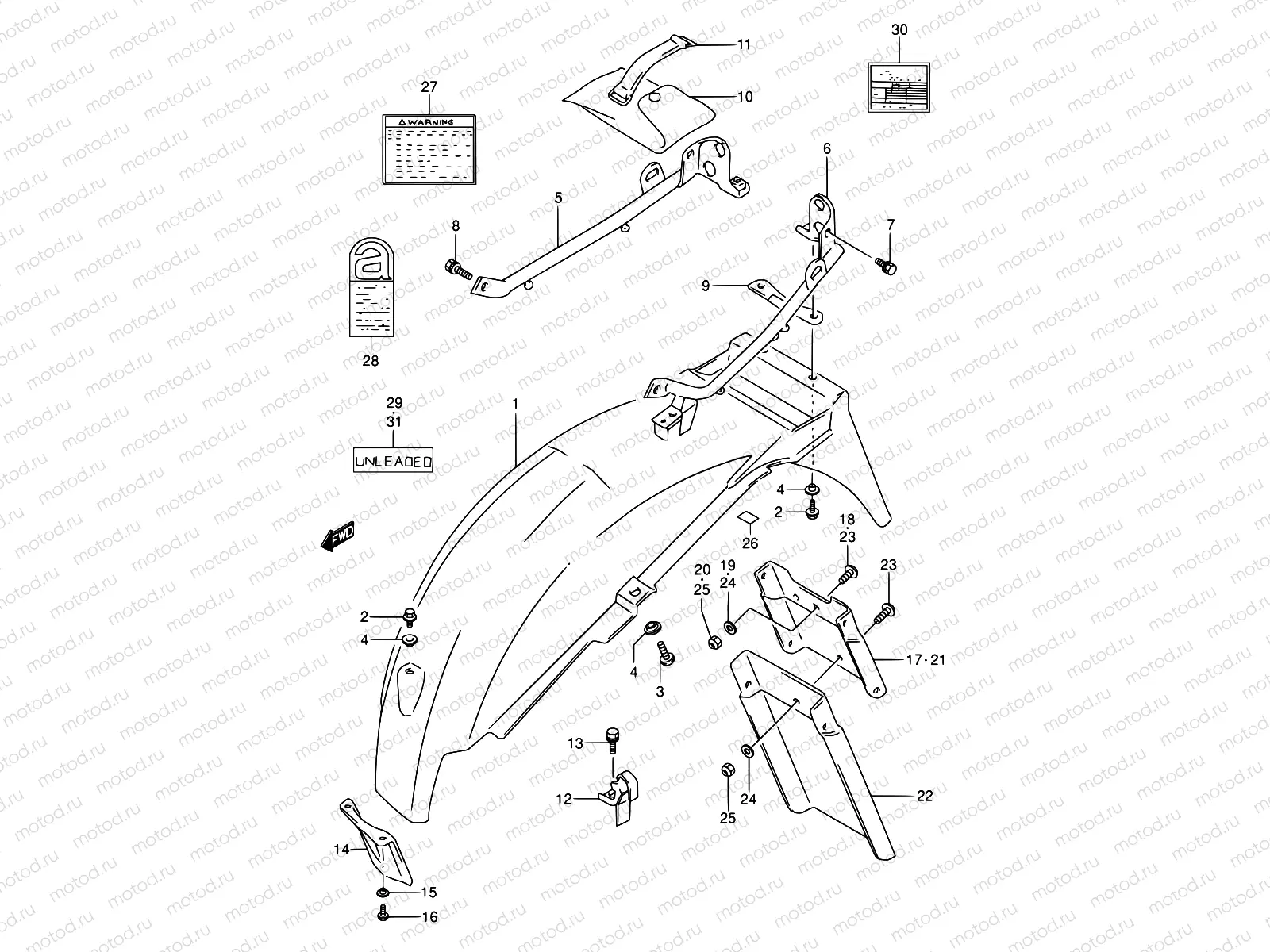 40B - REAR FENDER (MODEL T)