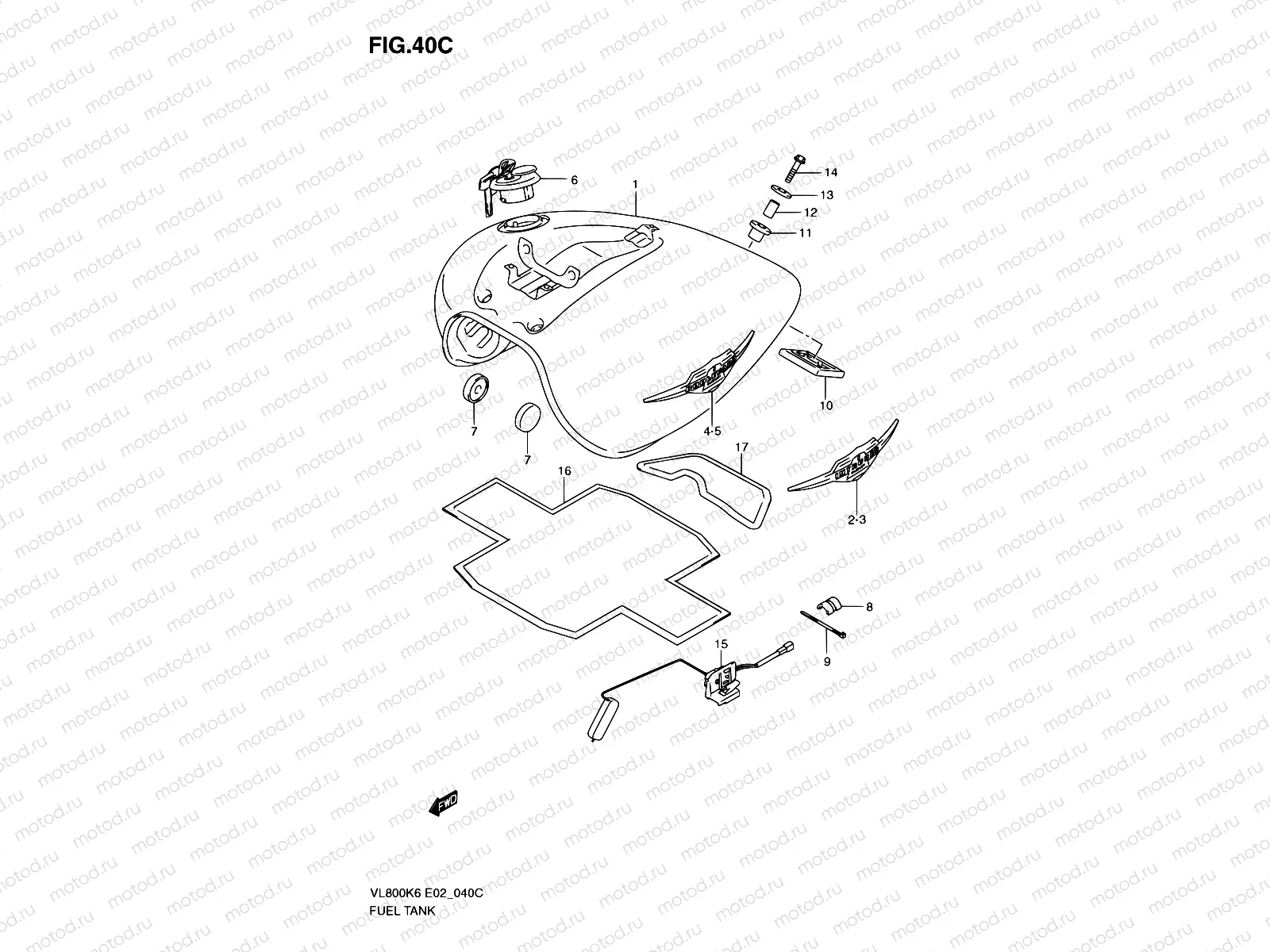 40C - FUEL TANK (MODEL K9)