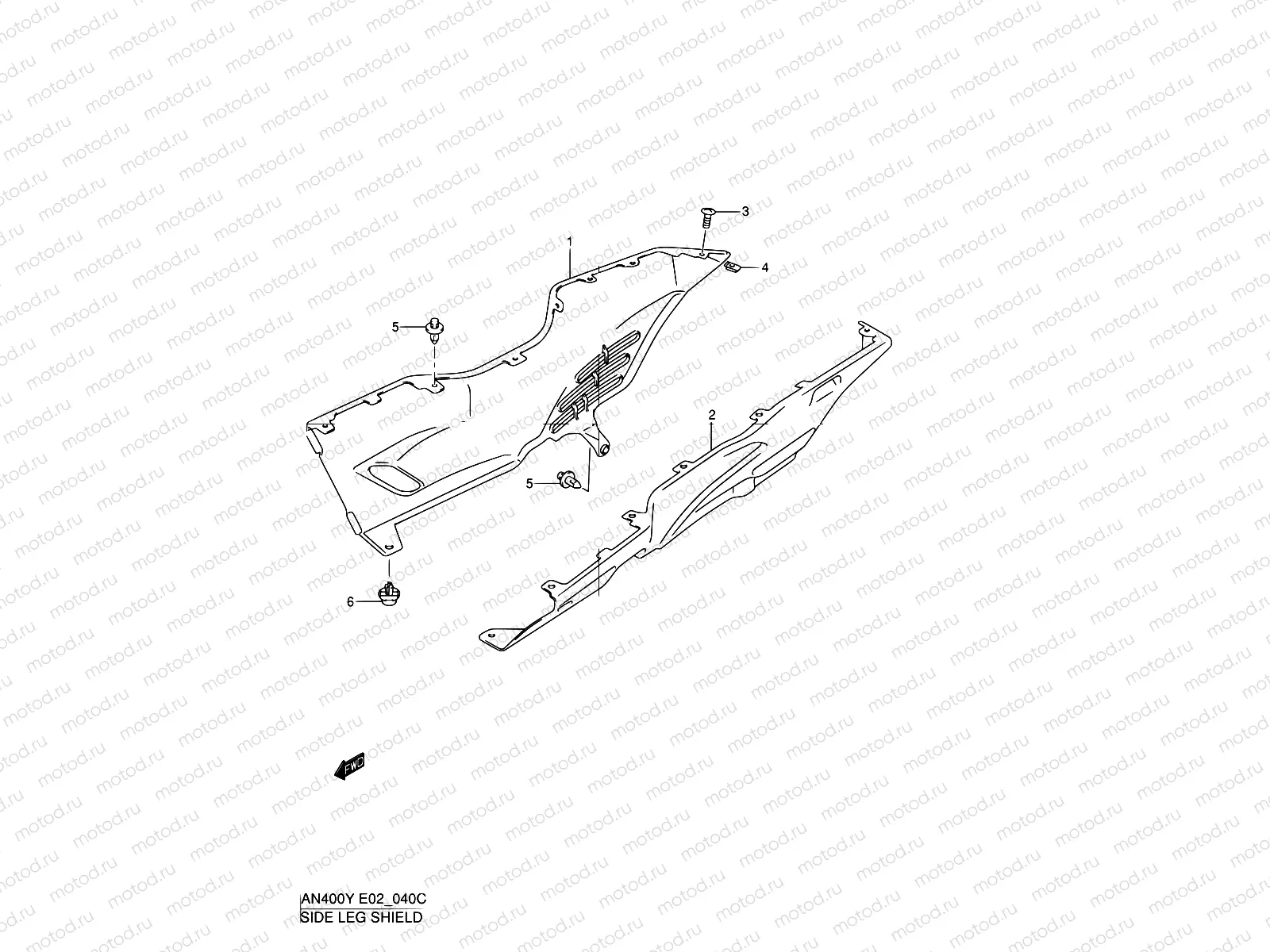 40C - SIDE LEG SHIELD (MODEL K2)