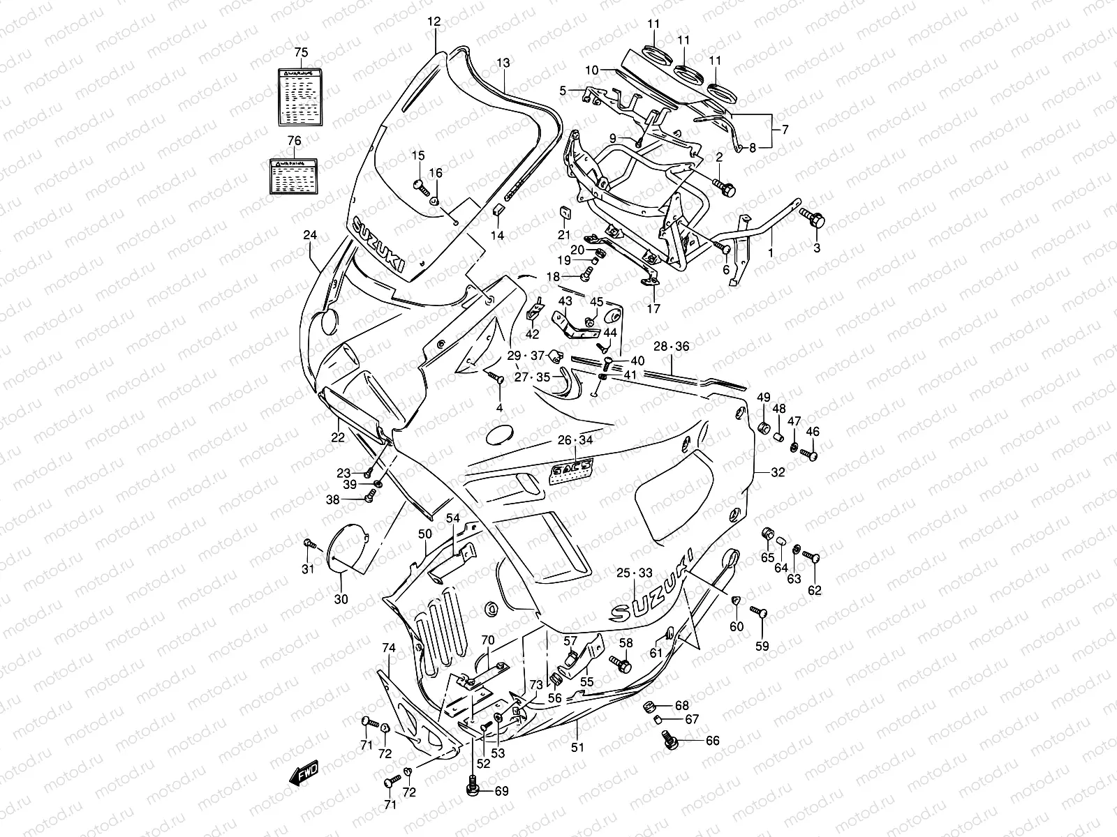 40D - COWLING (MODEL M 28V)