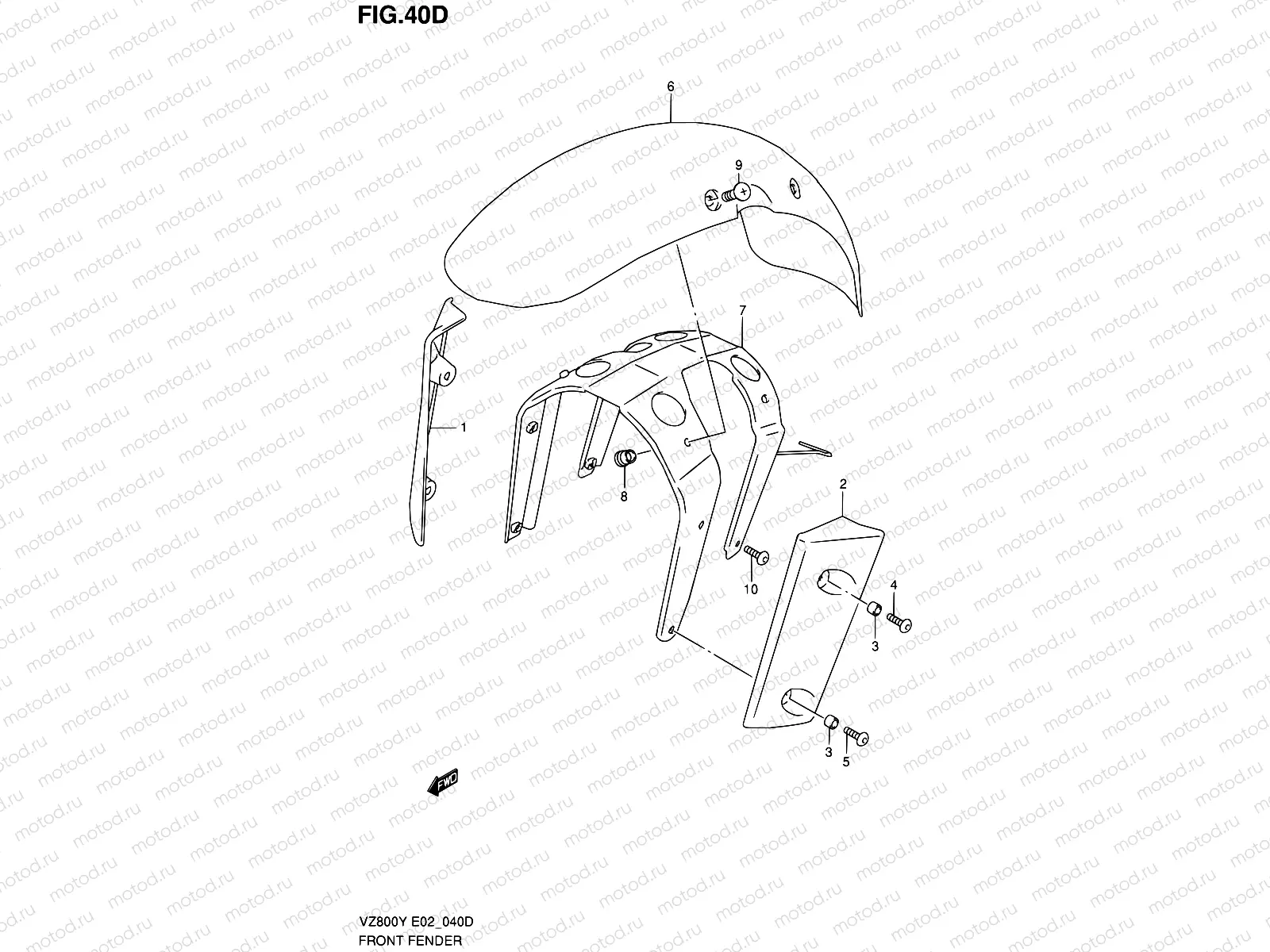 40D - FRONT FENDER (MODEL K1/K2/K3)