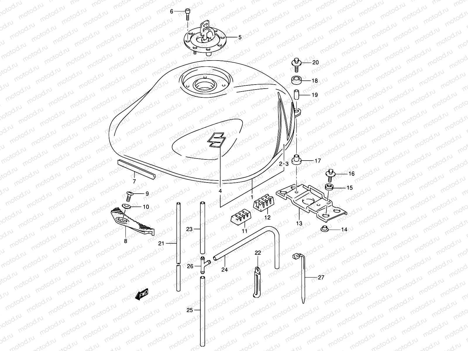 40D - FUEL TANK (GSF600ZK4)