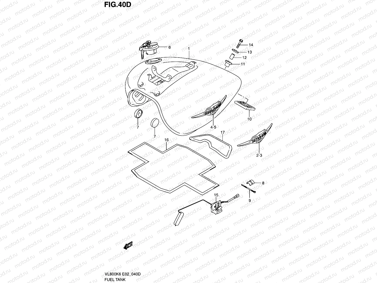 40D - FUEL TANK (MODEL L0)