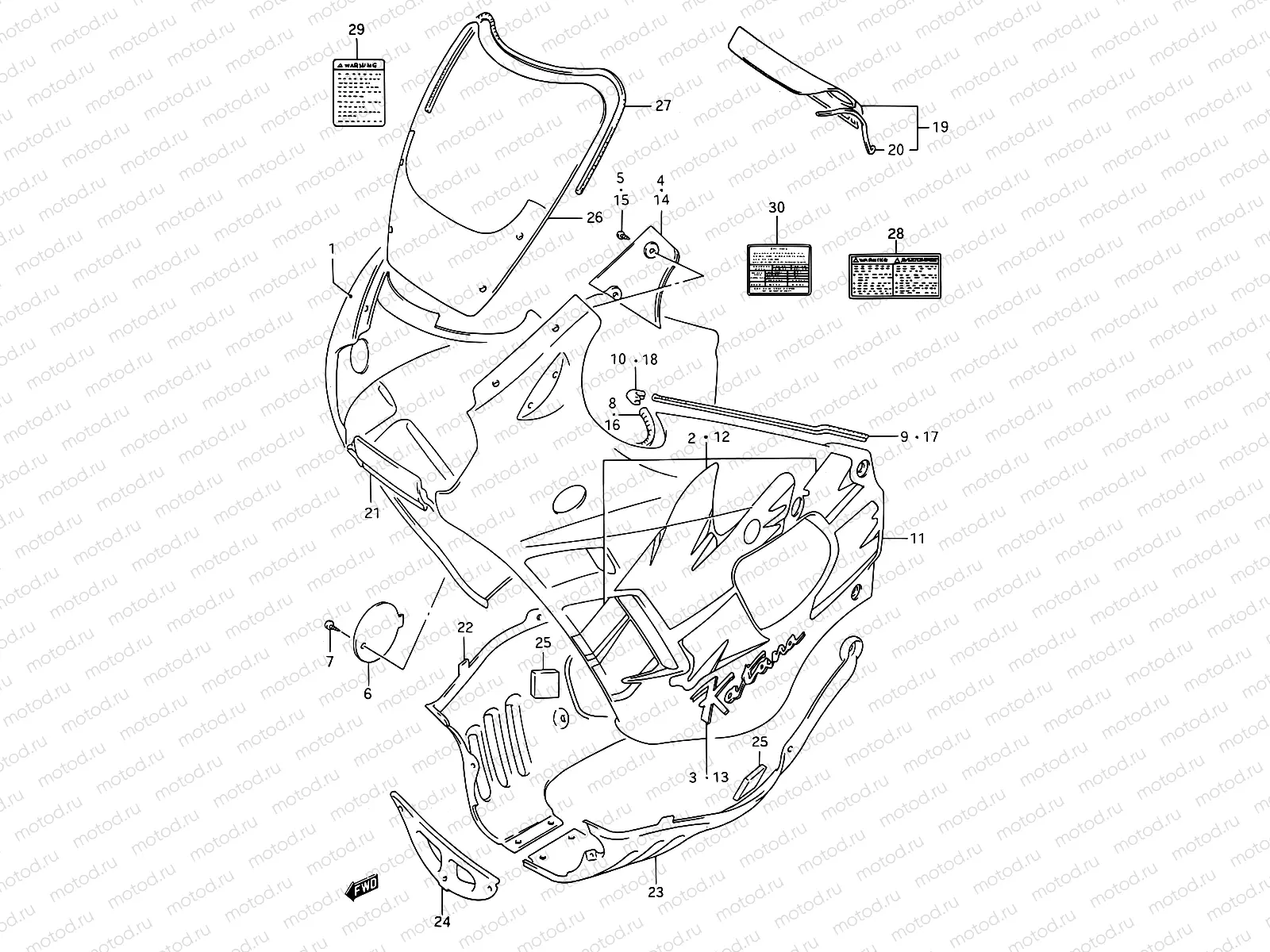 40E - COWLING BODY (MODEL P)