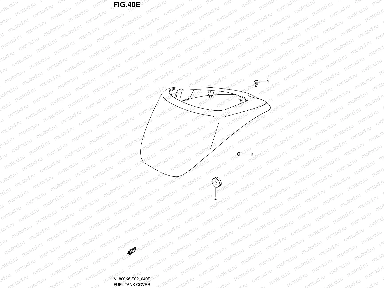 40E - FUEL TANK COVER (MODEL K9/L0)