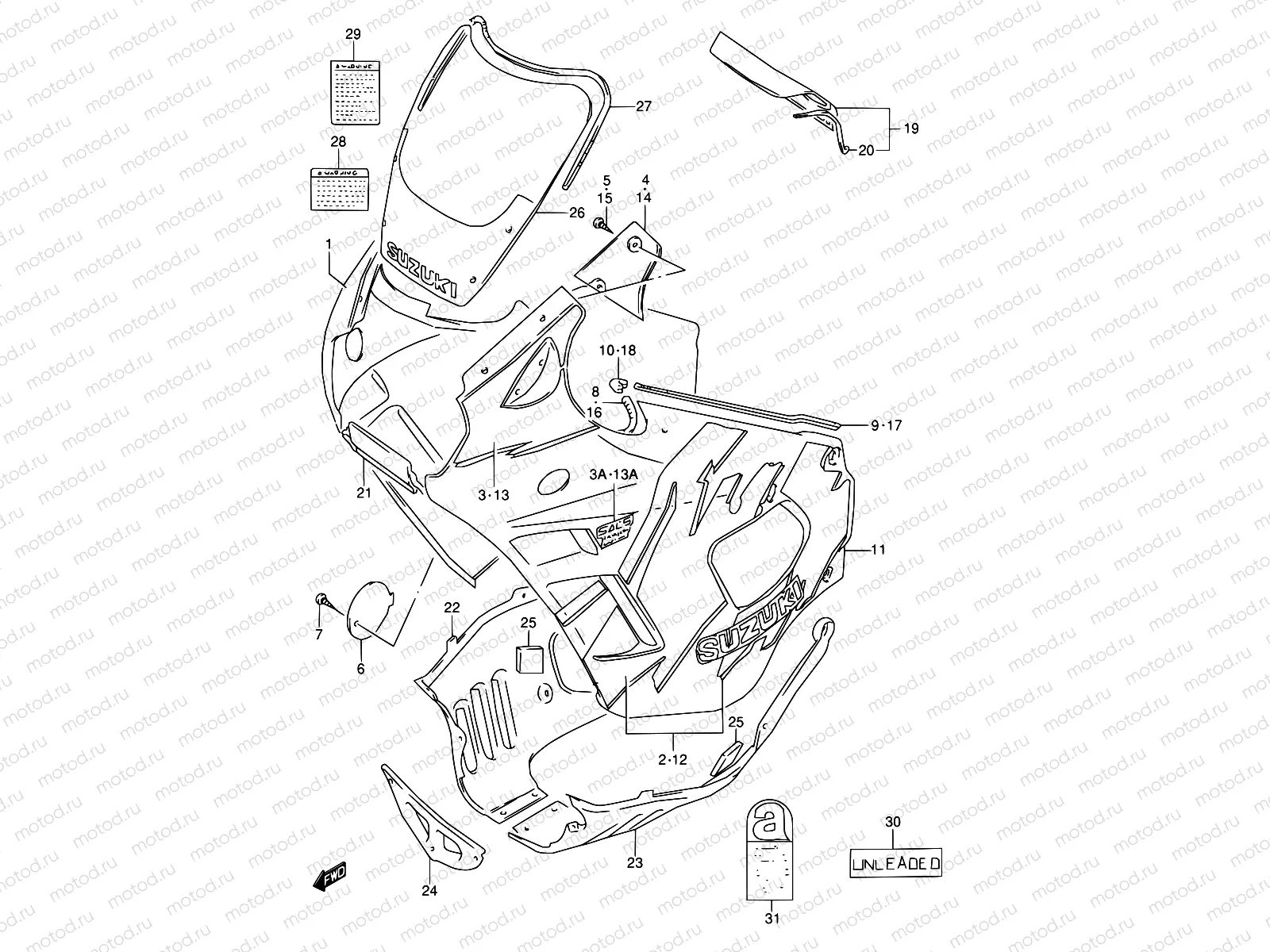 40F - COWLING BODY (MODEL N)