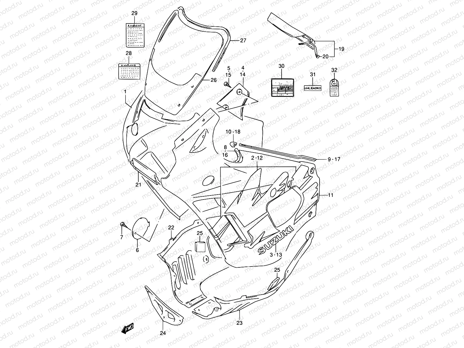 40G - COWLING BODY (MODEL P)