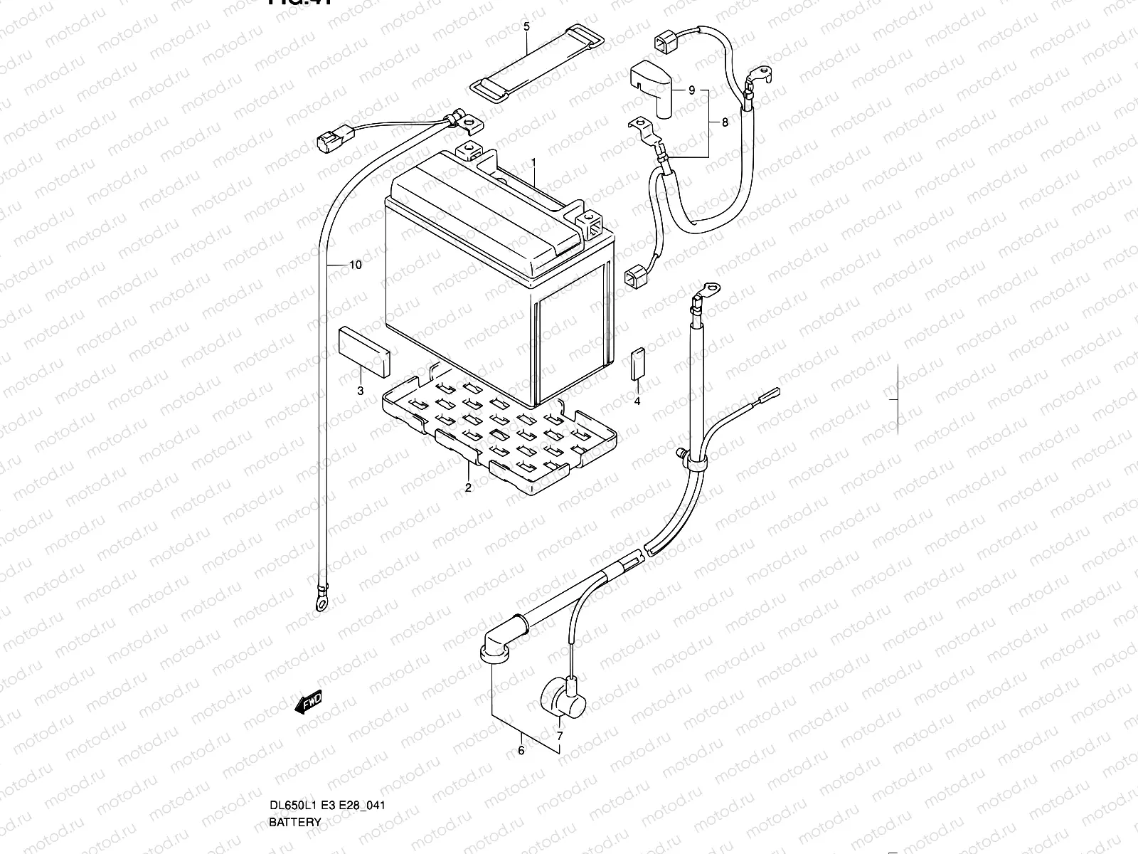 41 - BATTERY (DL650AL1 E28)
