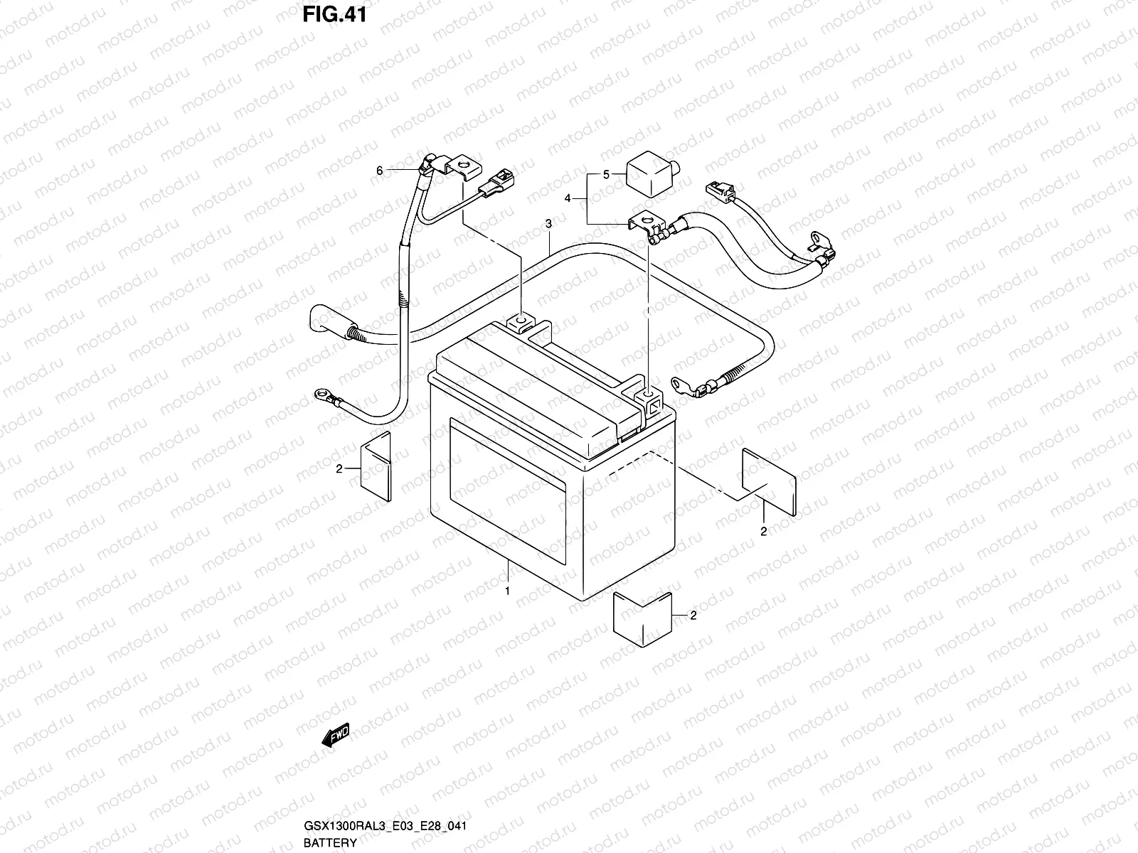 41 - BATTERY (GSX1300RAL3 E03)