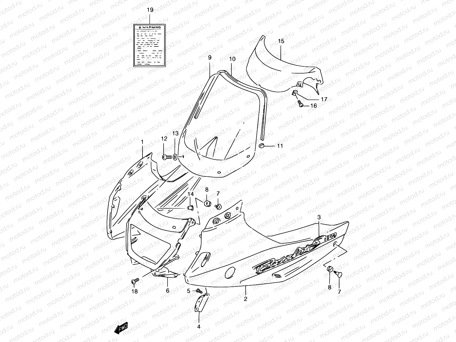 41 - COWLING BODY (GSF1200ST/SV/SAV)