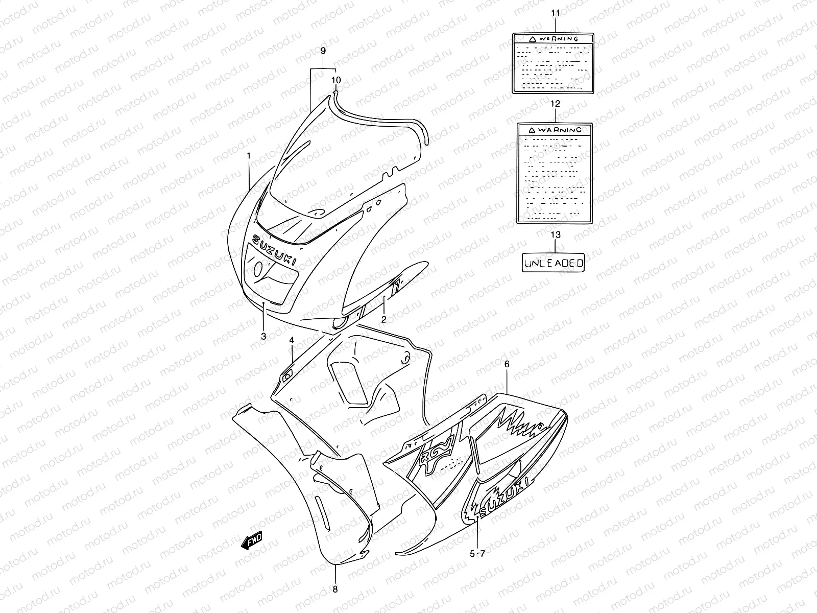41 - COWLING  BODY (MODEL N 13Z)