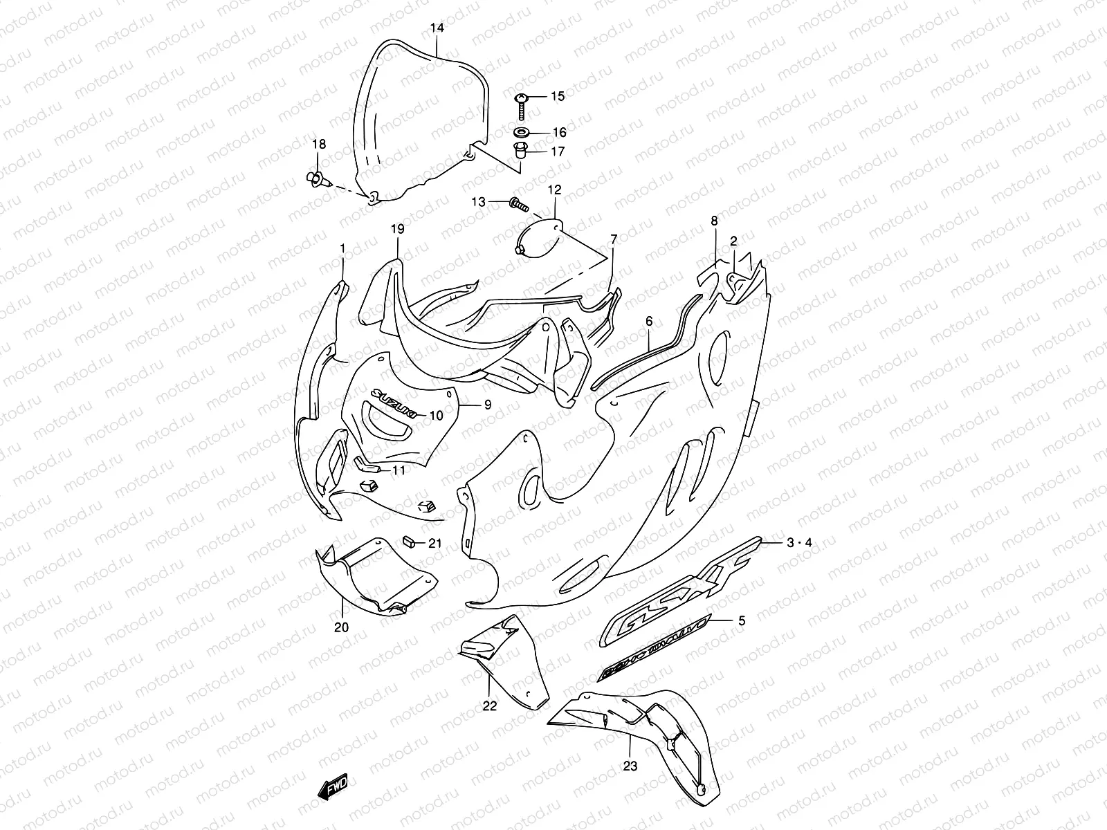 41 - COWLING BODY (MODEL W)