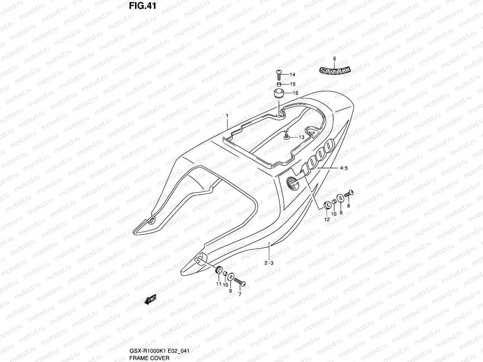 41 - FRAME COVER (GSX-R1000K1)