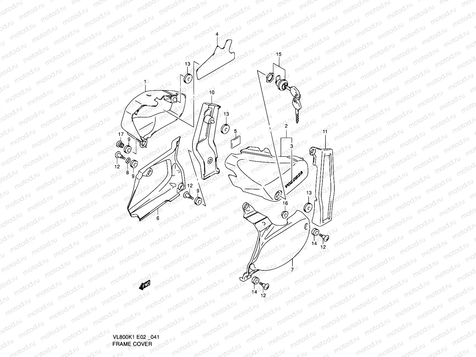 41 - FRAME COVER (MODEL K1)