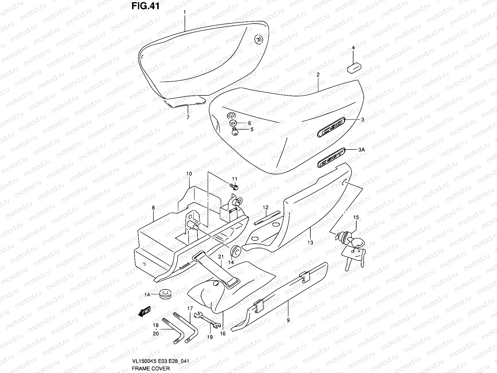 41 - FRAME COVER (MODEL K5/K6)