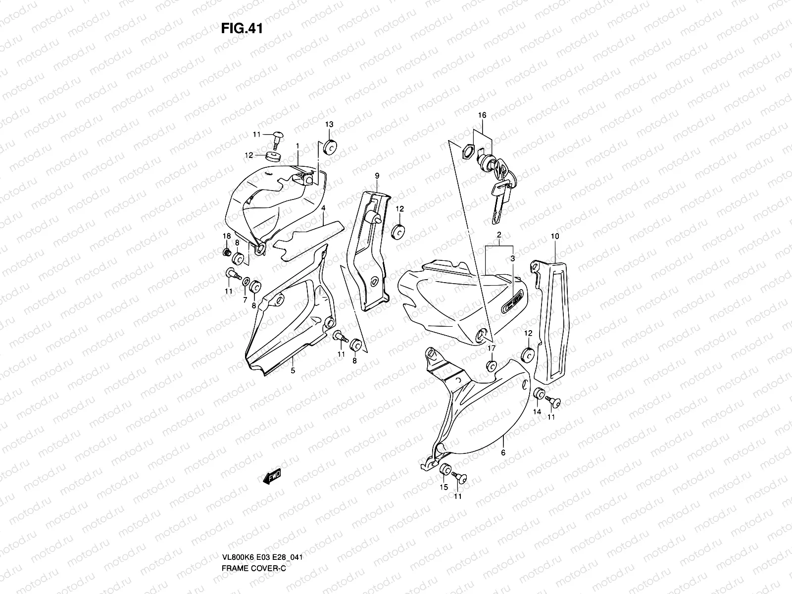 41 - FRAME COVER (VL800K6/TK6)