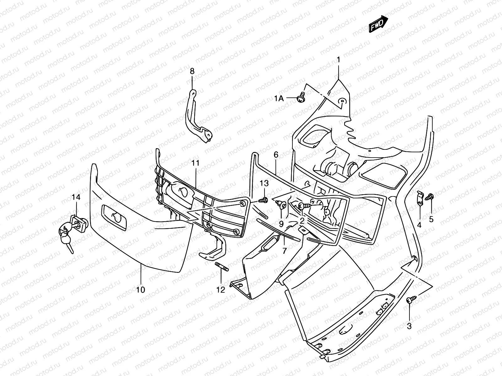 41 - FRONT BOX (MODEL W/X/Y)