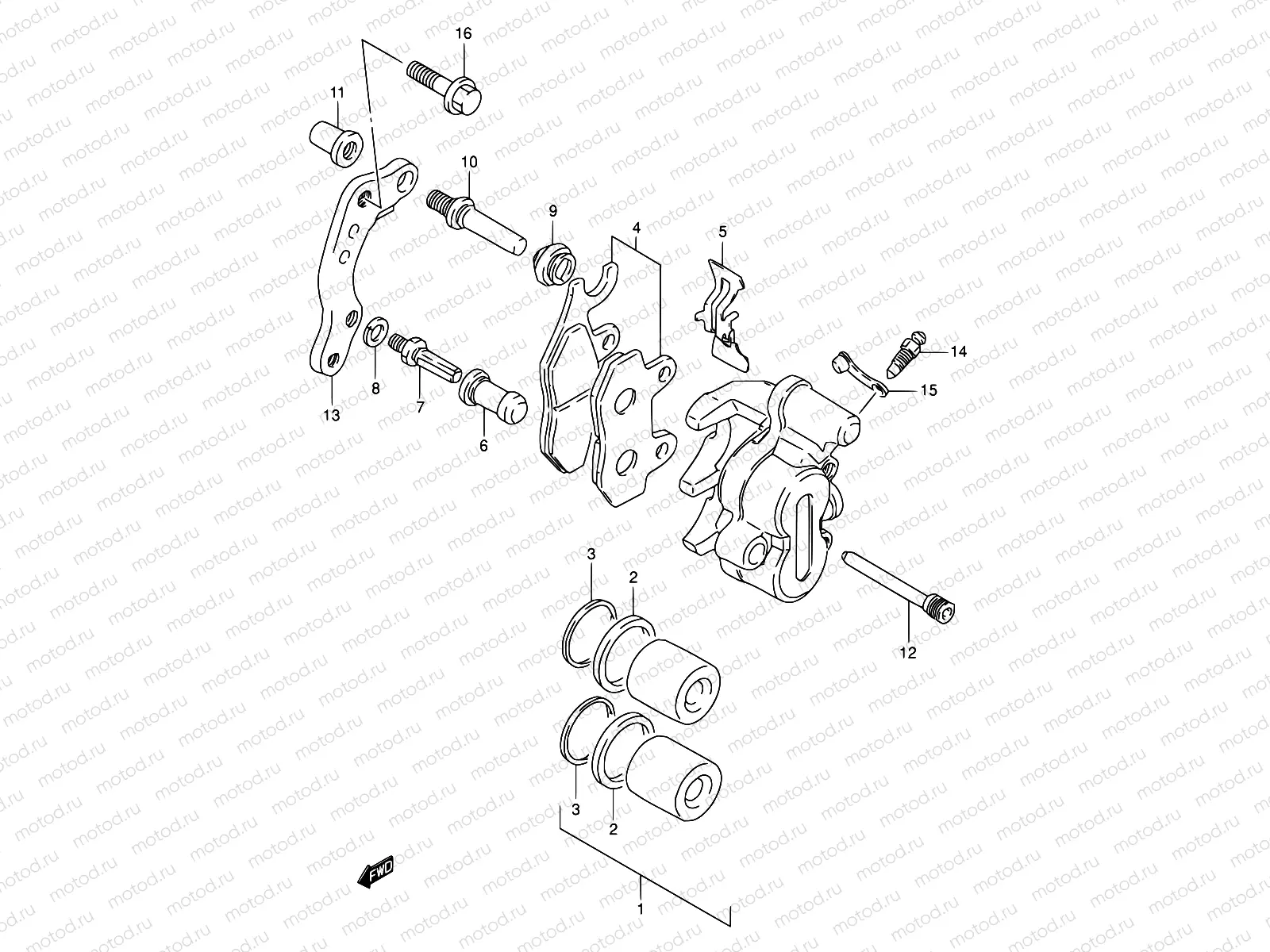 41 - FRONT CALIPER (MODEL L/M)