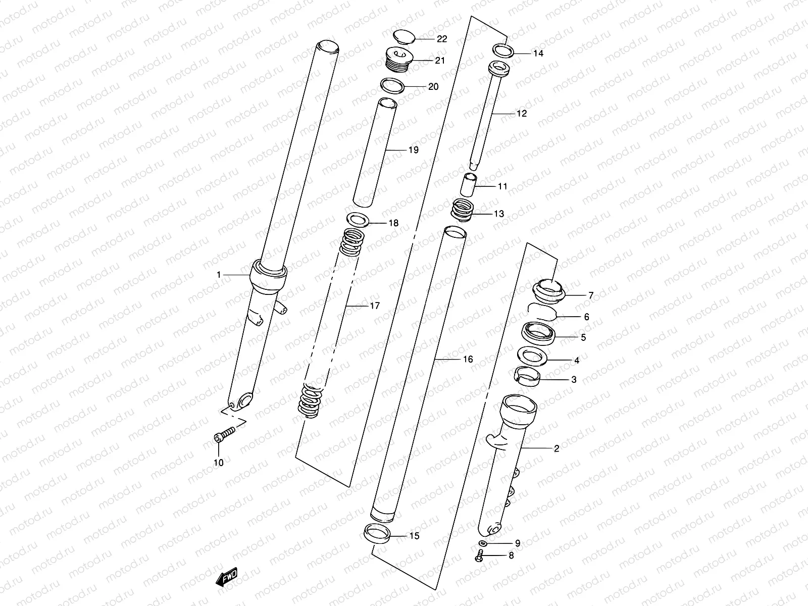 41 - FRONT DAMPER (MODEL V/W/X)