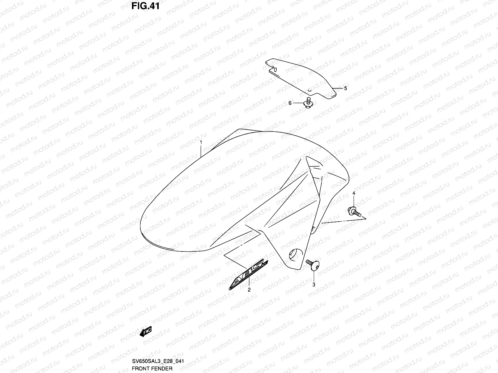 41 - FRONT FENDER