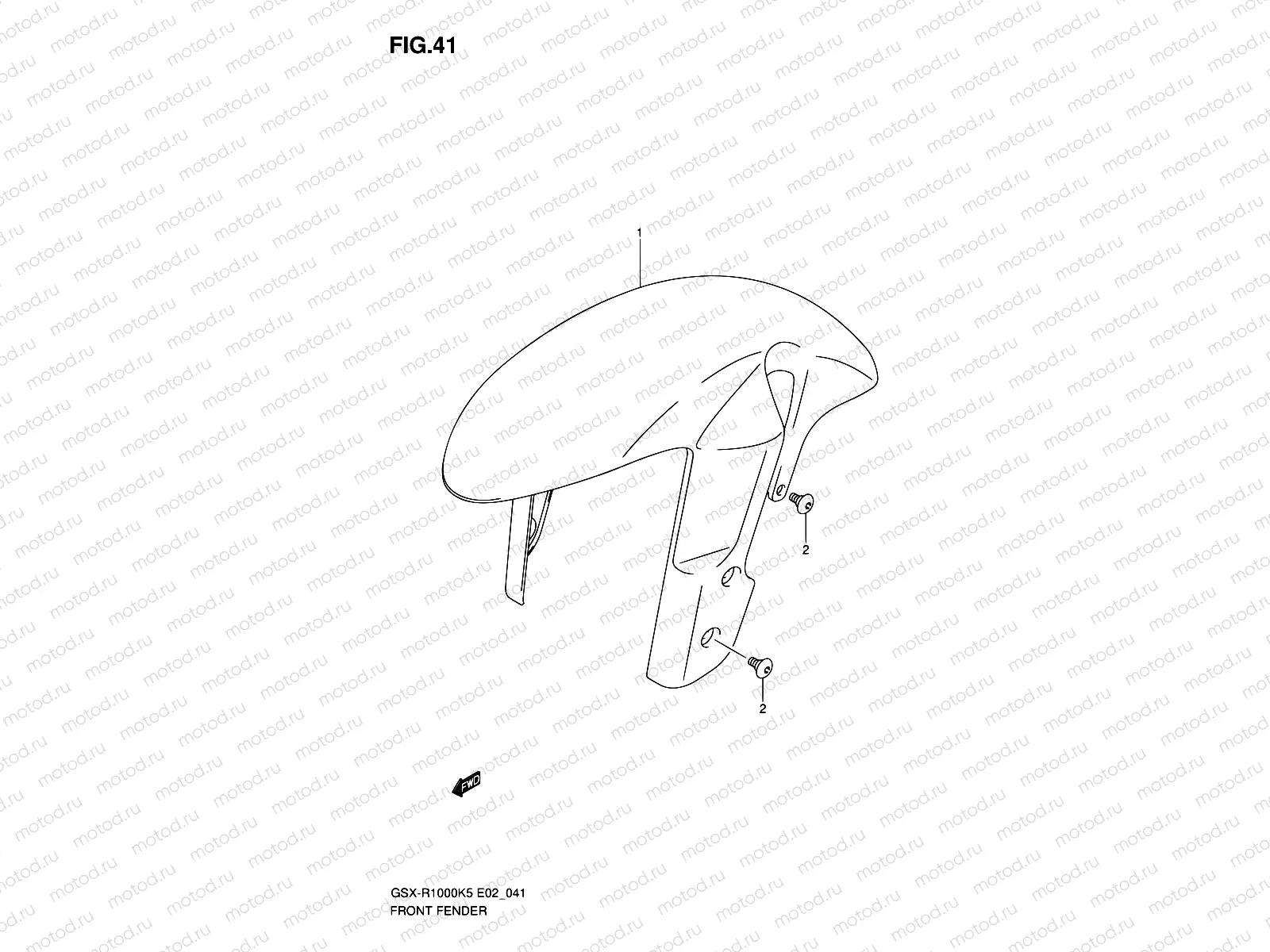 41 - FRONT FENDER